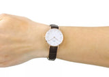 Daniel Wellington Classic Petite York White Dial Brown Leather Strap Watch For Women - DW00100232 Authentic Buy Shop Now
