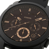 Fossil Machine Chronograph Black Dial Black Leather Strap Watch for Men - FS5586 Authentic Buy Shop Now