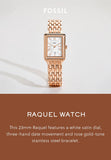 Fossil Raquel Three Hand Date White Dial Rose Gold Steel Strap Watch For Women - ES5271 Authentic Buy Shop Now