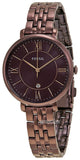 Fossil Jacqueline Brown Dial Brown Steel Strap Watch for Women - ES4100 Authentic Buy Shop Now