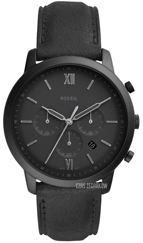 Fossil Neutra Chronograph Black Dial Black Leather Strap Watch for Men - FS5503 Authentic Buy Shop Now