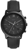 Fossil Neutra Chronograph Black Dial Black Leather Strap Watch for Men - FS5503 Authentic Buy Shop Now