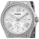 Fossil Cecile Chronograph Silver Dial Silver Steel Strap Watch for Women - AM4481 Authentic Buy Shop Now