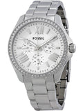 Fossil Cecile Chronograph Silver Dial Silver Steel Strap Watch for Women - AM4481 Authentic Buy Shop Now