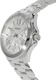 Fossil Cecile Multifunction Silver Dial Silver Steel Strap Watch for Women - AM4509 Authentic Buy Shop Now