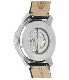 Fossil Grant Automatic Skeleton White Dial Black Leather Strap Watch for Men - ME3101 Authentic Buy Shop Now