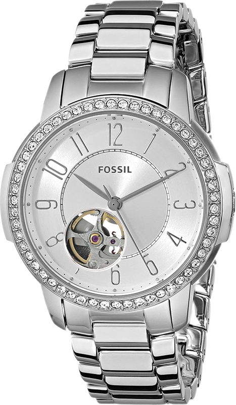 Fossil Architect Automatic Silver Dial Silver Steel Strap Watch for Women - ME3057 Authentic Buy Shop Now