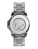 Fossil Grant Automatic Skeleton Black Dial Silver Steel Strap Watch for Men - ME3103 Authentic Buy Shop Now