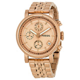 Fossil Boyfriend Chronograph Rose Gold Dial Rose Gold Steel Strap Watch for Women - ES3380 Authentic Buy Shop Now