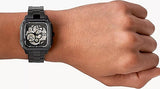Fossil Inscription Automatic Skeleton Black Dial Black Steel Strap Watch for Men - BQ2574 Authentic Buy Shop Now