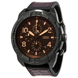 Fossil Bronson Chronograph Brown Dial Brown Leather Strap Watch for Men - FS5713 Authentic Buy Shop Now