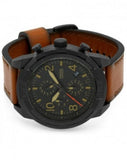 Fossil Bronson Black Dial Brown Leather Strap Watch for Men - FS5714 Authentic Buy Shop Now