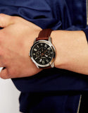 Fossil Grant Chronograph Black Dial Brown Leather Strap Watch for Men - FS4813 Authentic Buy Shop Now
