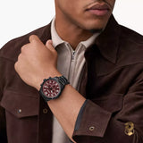 Fossil Brox Multifunction Maroon Dial Black Steel Strap Watch for Women - BQ2803 Authentic Buy Shop Now