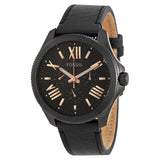 Fossil Cecile Multifunction Black Dial Black Leather Strap Watch for Men - AM4523 Authentic Buy Shop Now