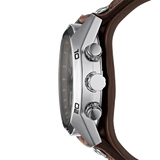 Fossil Coachman Chronograph Silver Dial Brown Leather Strap Watch for Men - CH2565 Authentic Buy Shop Now