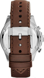 Fossil Wakefield Chronograph White Dial Brown Leather Strap Watch for Men - CH2943 Authentic Buy Shop Now
