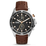 Fossil Wakefield Black Dial Brown Leather Strap Watch for Men - CH2944 Authentic Buy Shop Now