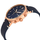 Fossil The Commuter Blue Dial Blue Leather Strap Watch for Men - FS5404 Authentic Buy Shop Now
