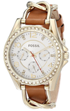 Fossil Riley Multifunction White Dial Orange Leather Strap Watch for Women - ES3723 Authentic Buy Shop Now