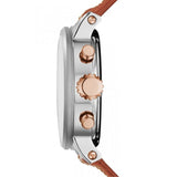 Fossil Boyfriend Chronograph White Dial Brown Leather Strap Watch for Women - ES3837 Authentic Buy Shop Now