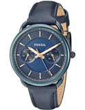 Fossil Tailor Blue Dial Blue Leather Strap Watch for Women - ES4092 Authentic Buy Shop Now
