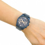 Fossil Perfect Boyfriend Multifunction Blue Dial Blue Steel Strap Watch for Women - ES4093 Authentic Buy Shop Now