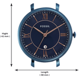 Fossil Jacqueline Blue Dial Blue Steel Strap Watch for Women - ES4094 Authentic Buy Shop Now