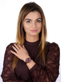 Fossil Jacqueline Burgundy Dial Burgundy Leather Strap Watch for Women - ES4099 Authentic Buy Shop Now