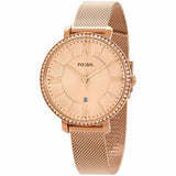 Fossil Jacqueline Quartz Rose Gold Dial Rose Gold Mesh Strap Watch for Women - ES4628 Authentic Buy Shop Now