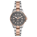 Fossil Blue Dive Three Hand Gray Dial Two Tone Steel Strap Watch For Women - ES5348 Authentic Buy Shop Now