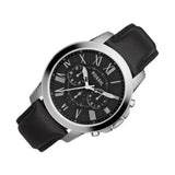 Fossil Grant Chronograph Black Dial Black Leather Strap Watch for Men - FS4812 Authentic Buy Shop Now