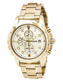 Fossil Dean Chronograph Champagne Dial Gold Steel Strap Watch for Men - FS4867 Authentic Buy Shop Now