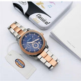Fossil Machine Blue Dial Two Tone Steel Strap Watch for Men - FS5037 Authentic Buy Shop Now