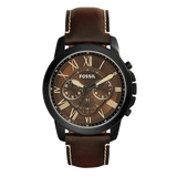 Fossil Grant Chronograph Brown Dial Brown Leather Strap Watch for Men - FS5088 Authentic Buy Shop Now