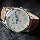 Fossil Minimalist Off White Dial Brown Leather Strap Watch for Men - FS5306 Authentic Buy Shop Now