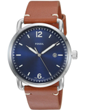 Fossil Commuter Blue Dial Blue Leather Strap Watch for Men - FS5325 Authentic Buy Shop Now