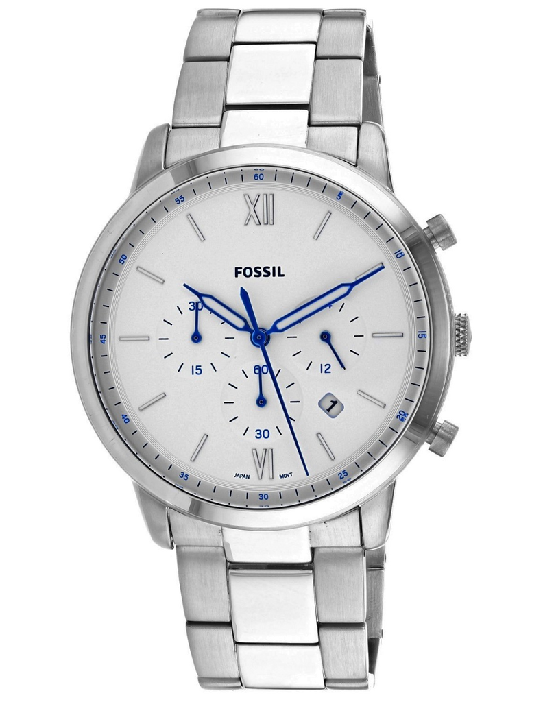 Fossil Neutra Chronograph White Dial Silver Steel Strap Watch for Men - FS5433 Authentic Buy Shop Now