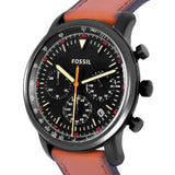 Fossil Goodwin Luggage Chronograph Black Dial Brown Leather Strap Watch for Men - FS5501 Authentic Buy Shop Now