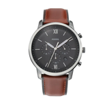 Fossil Neutra Chronograph Grey Dial Brown Leather Strap Watch for Men - FS5512 Authentic Buy Shop Now