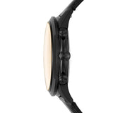Fossil Machine Chronograph Black Dial Black Leather Strap Watch for Men - FS5586 Authentic Buy Shop Now