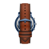 Fossil Neutra Chronograph Blue Dial Brown Leather Strap Watch for Men - FS5791 Authentic Buy Shop Now