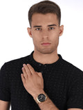 Fossil FB-01 Chronograph Black Dial Gold Steel Strap Watch for Men - FS5836 Authentic Buy Shop Now