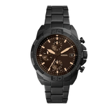 Fossil Bronson Chronograph Black Dial Black Steel Strap Watch for Men - FS5851 Authentic Buy Shop Now