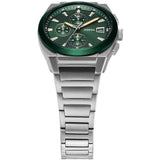 Fossil Everett Chronograph Green Dial Silver Steel Strap Watch for Men - FS5964 Authentic Buy Shop Now