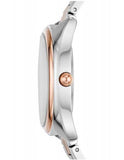 Fossil Townsman Automatic Skeleton White Dial Two Tone Steel Strap Watch for Men - ME3075 Authentic Buy Shop Now