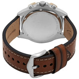 Fossil Garrett Chronograph Blue Dial Brown Leather Strap Watch for Men - FS5625 Authentic Buy Shop Now