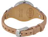 Fossil Georgia Bone Grey Dial Beige Leather Strap Watch for Women - ES2830 Authentic Buy Shop Now