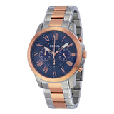 Fossil Grant Chronograph Blue Dial Two Tone Steel Strap Watch for Men - FS5024 Authentic Buy Shop Now