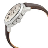 Fossil Grant Chronograph White Dial Brown Leather Strap Watch for Men - FS4735 Authentic Buy Shop Now